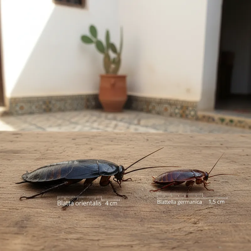 Cafard jardin vs cafard maison comparaison taille
