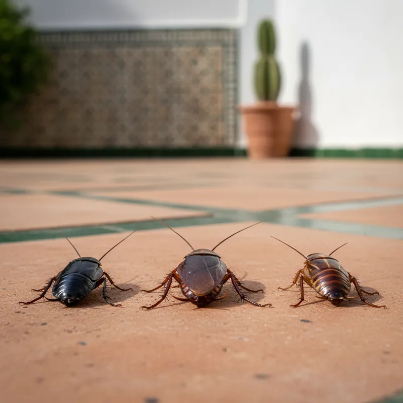 Espèces cafards jardin Maroc identification